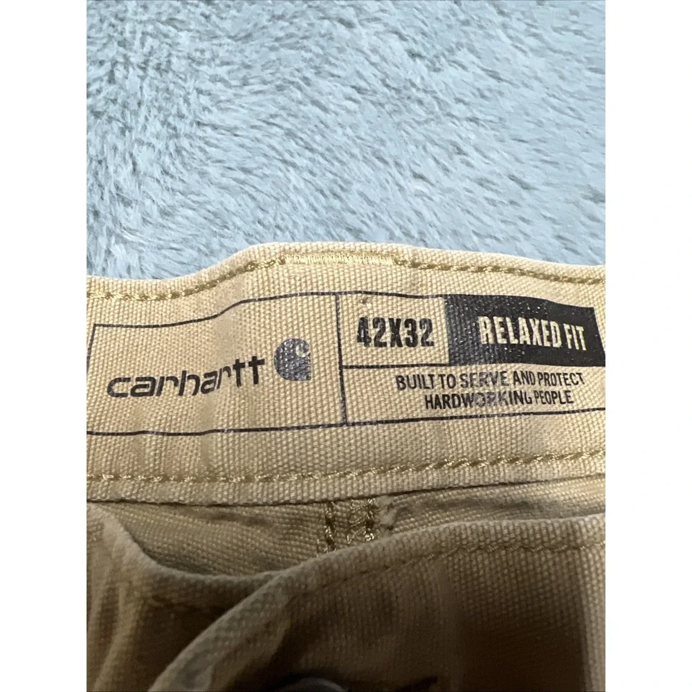 Carhartt Relaxed Fit Pants Men's 42x32 Utility Skater Streetwear Khaki Hip Hop - Picture 5 of 16